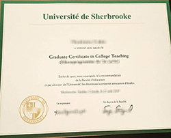 Fake Université de Sherbrooke Diploma Sample