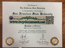 Buy Fake San Francisco State University (SFSU) Diploma Certificate