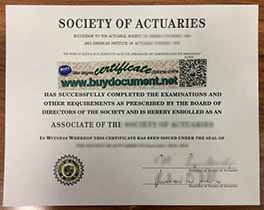 where to make Society of Actuaries fake certificate