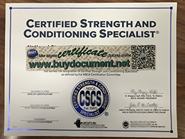 Buy Fake Certified Strength and Conditioning Specialists (CSCS) Certificate