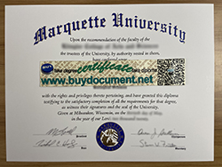 Provide Fake Marquette University diploma.