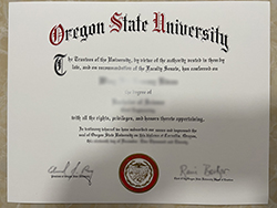 Handling A Fake Diploma of Oregon State University. OSU Diploma.