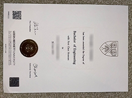 Reprint of Leeds Beckett University Diploma. Fake LBU Diploma.
