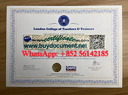 London College of Teachers and Trainers certificate
