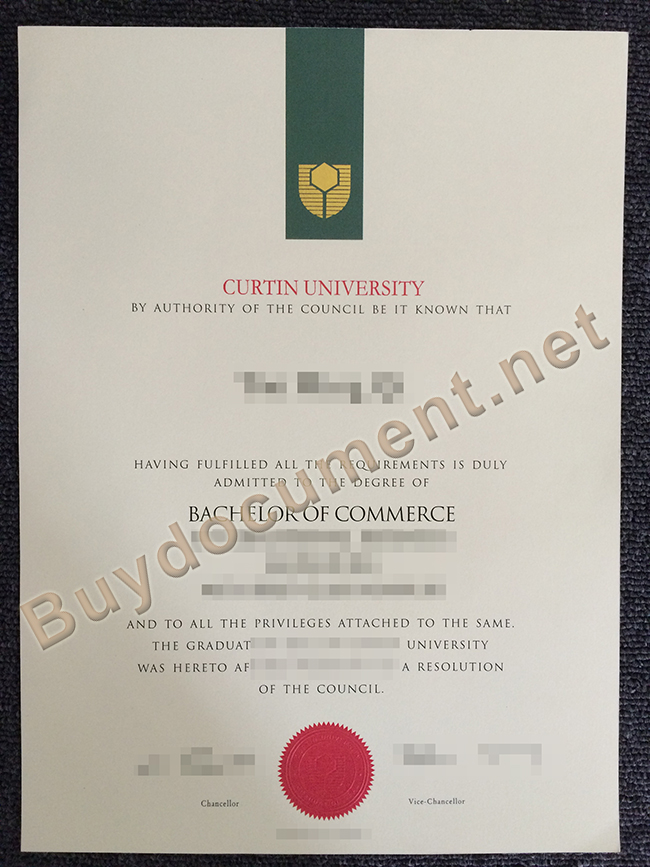 Curtin University degree sample, Curtin University diploma order