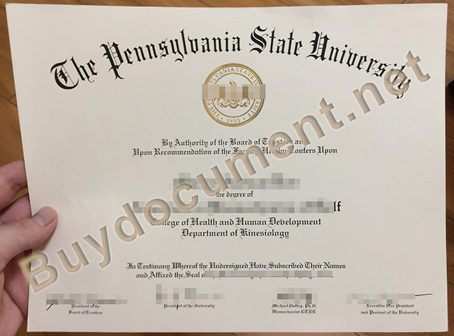 Pennsylvania State University fake degree, Pennsylvania State University diploma