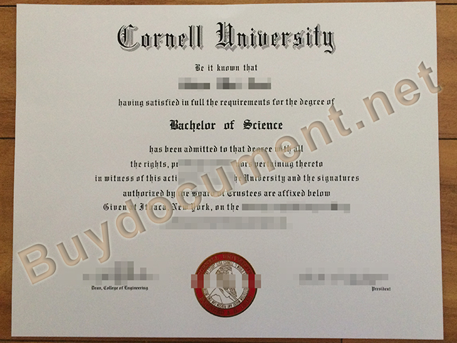 Cornell University degree sample, Cornell University diploma order