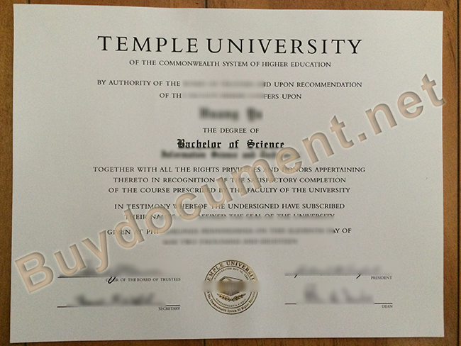 buy Temple University fake diploma, Temple University degree sample