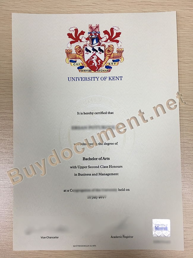fake University of Kent diploma, University of Kent degree sample