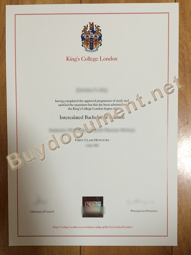 buy King's College London fake degree, King's College London diploma sample