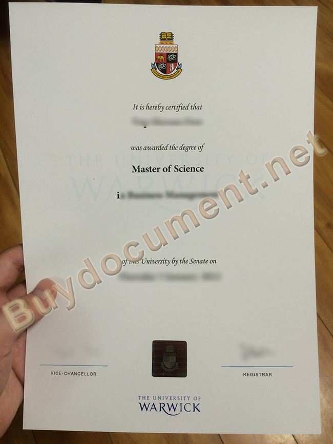 University of Warwick degree sample, fake University of Warwick diploma