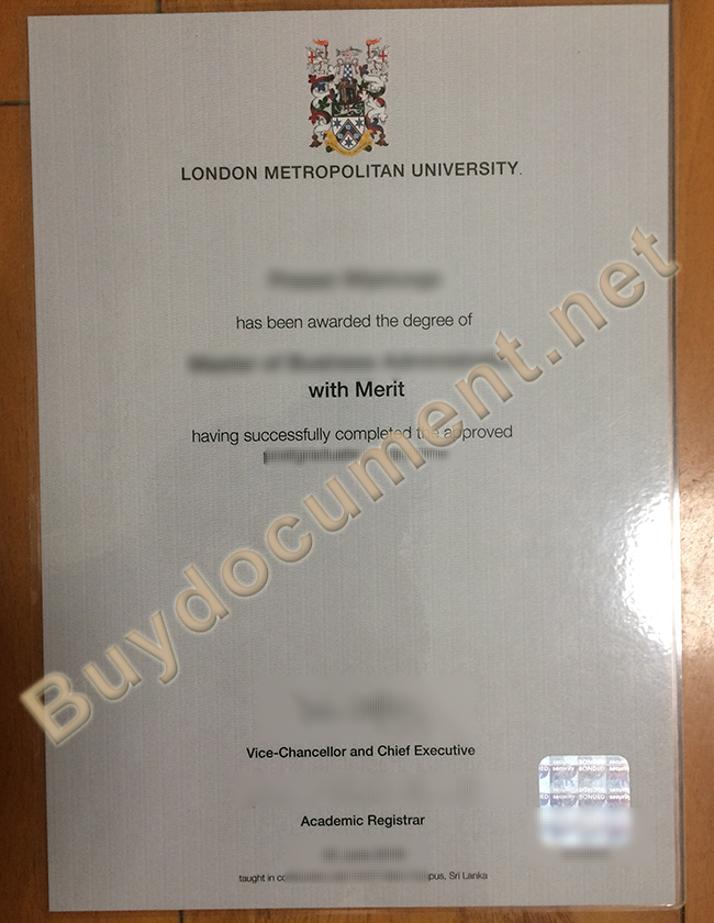 London Metropolitan University fake diploma, London Metropolitan University degree