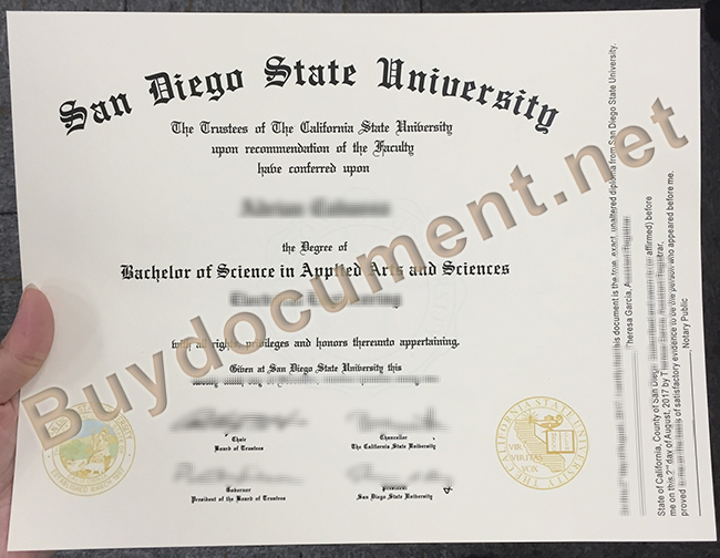 buy San Diego State University fake diploma, San Diego State University degree