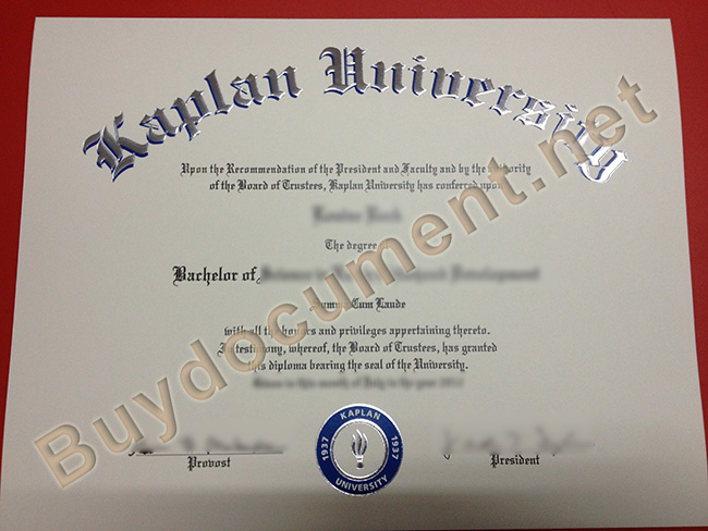 Kaplan University diploma, Kaplan University degree