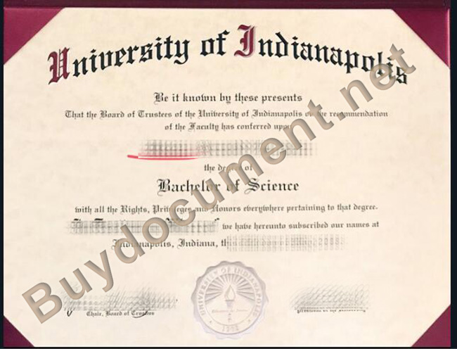 University of Indianapolis diploma, University of Indianapolis degree