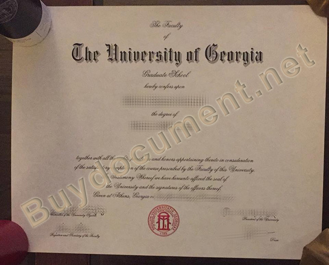  University of Georgia diploma,  University of Georgia degree