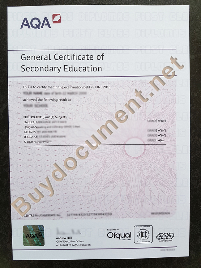 GCSE certificate, buy fake diploma