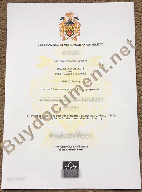 Manchester Metropolitan University diploma, buy fake MMU degree