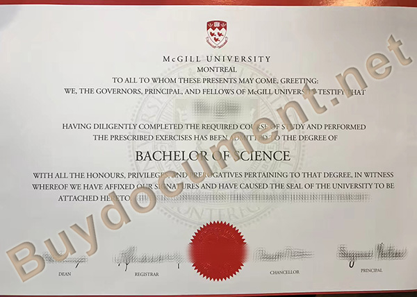 buy fake diploma, McGill University diploma order