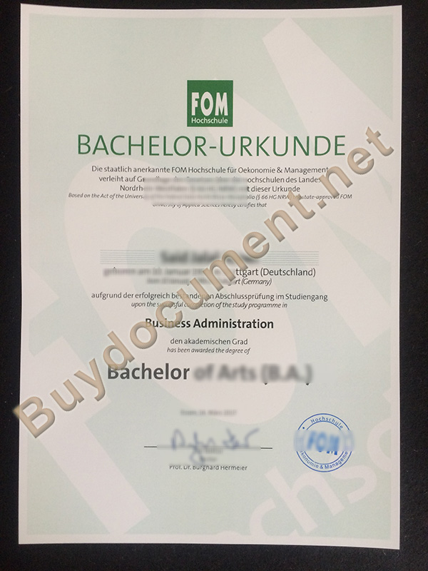 fake FOM diploma, buy Germany fake degree