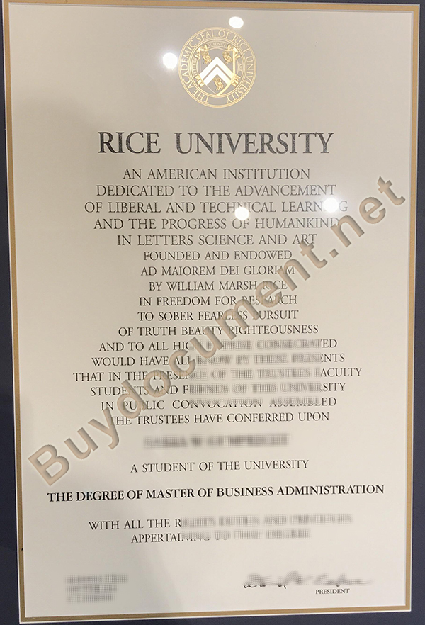 fake Rice University diploma, buy fake degree