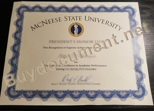 McNesse State University diploma, fake McNesse State University degree