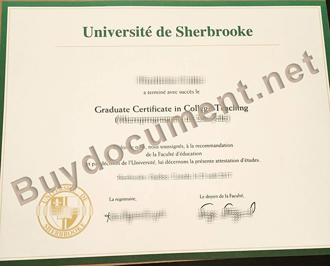 Université de Sherbrooke Diploma, Fake Université de Sherbrooke Degree