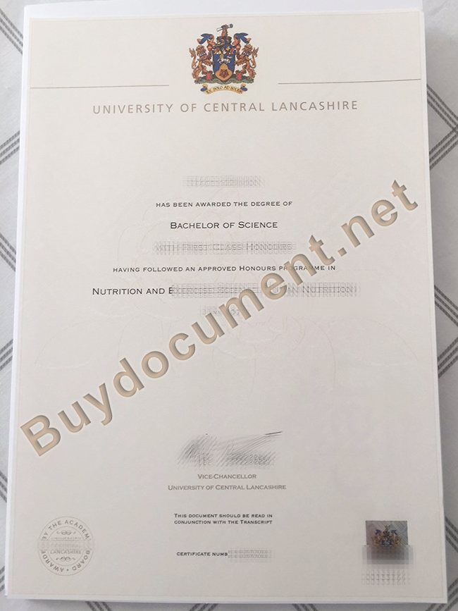 University of Central Lancashire（UCLan) diploma, fake University of Central Lancashire degree