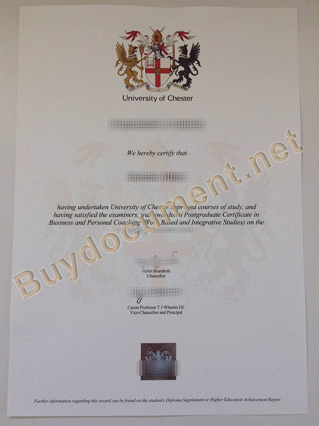 University of Chester degree, University of Chester fake diploma
