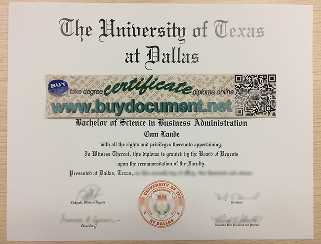 University of Texas at Dallas diploma, University of Texas at Dallas degree