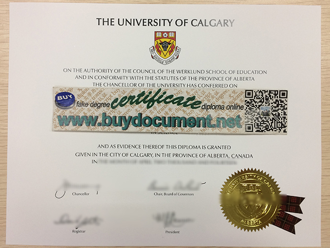 University of Calgary diploma, fake University of Calgary degree
