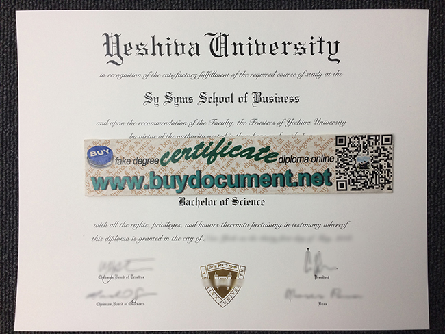 Yeshiva University diploma, fake Yeshiva University degree