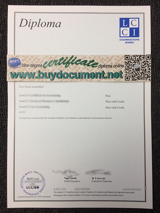 fake LCCI diploma, LCCI certificate