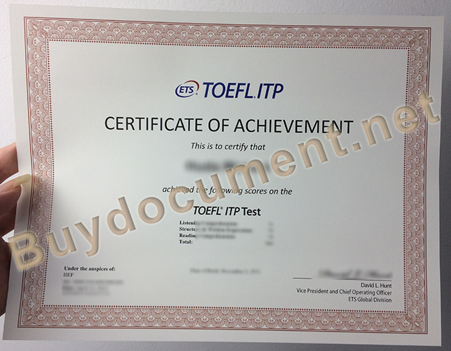 fake TOEFL-ITP certificate, TOEFL-ITP certificate sample