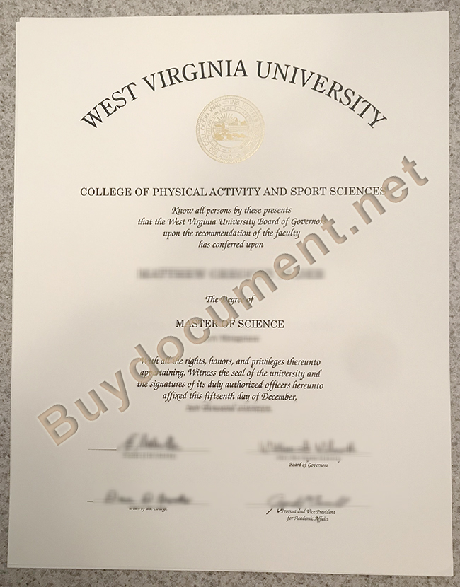 West Virginia University diploma, fake West Virginia University degree, WVU diploma