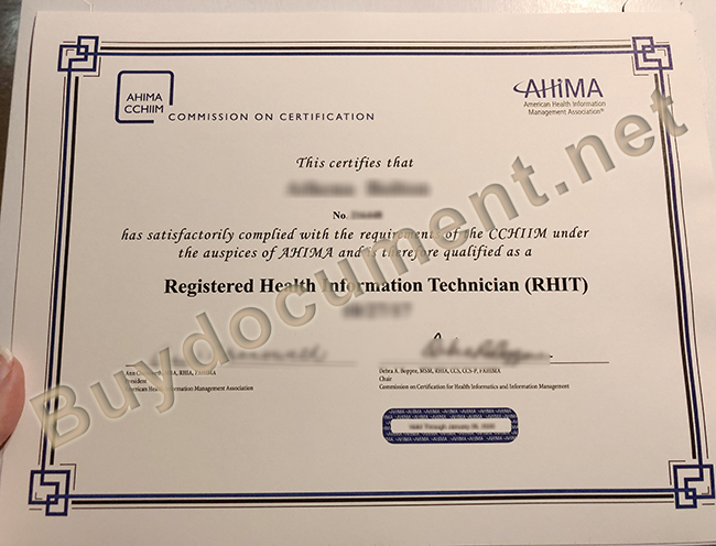 AHIMA FAKE CERTIFICATE, AHIMA certificate sample