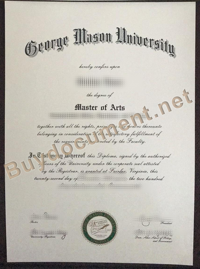 George Mason University diploma, fake George Mason University degree, buy fake transcripts