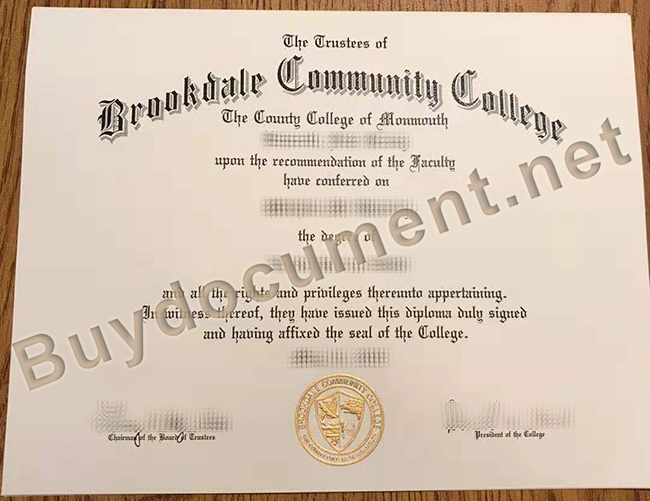 Brookdale Community College diploma, fake Brookdale Community College degree, buy fake certificate