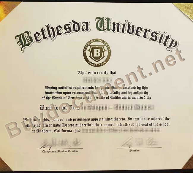 Bethesda University diploma, fake Bethesda University degree, fake certificates
