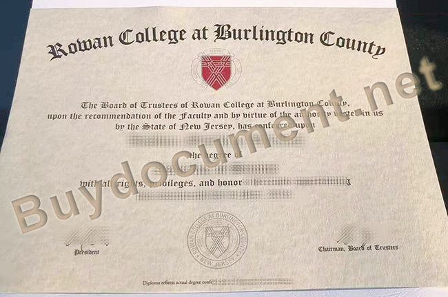 fake Rowan College at Burlington County diploma, Rowan College at Burlington County degree