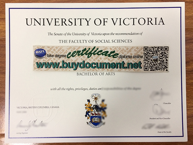 fake University of Victoria diploma, University of Victoria degree, fake certificate
