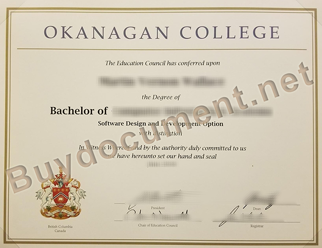 Okanagan College diploma, Okanagan College fake degree, buy fake certificate