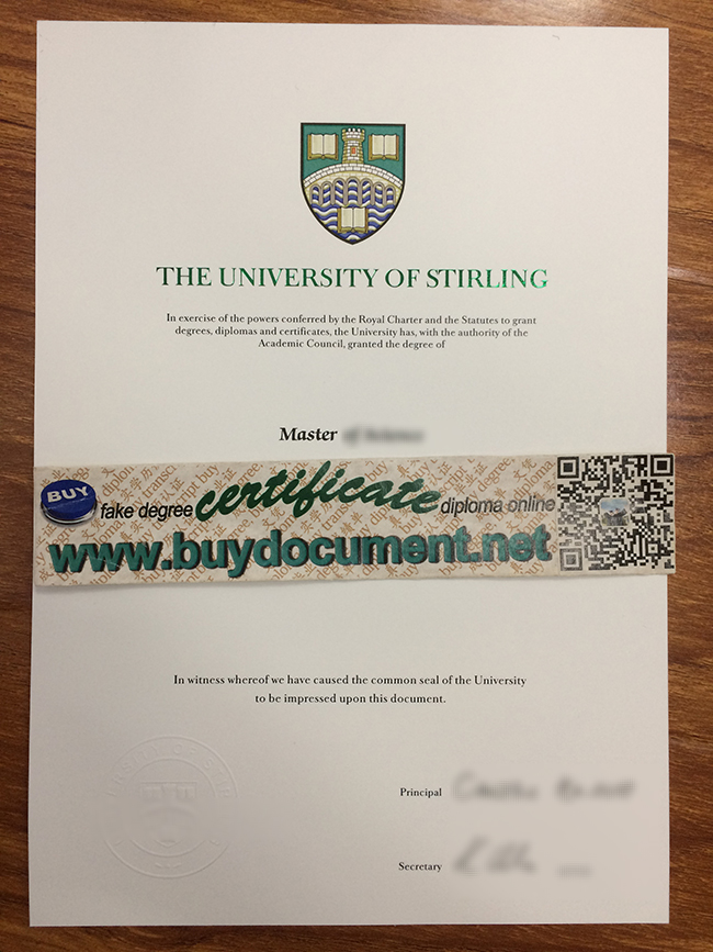 University of Stirling diploma, fake University of Stirling degree, fake certificate