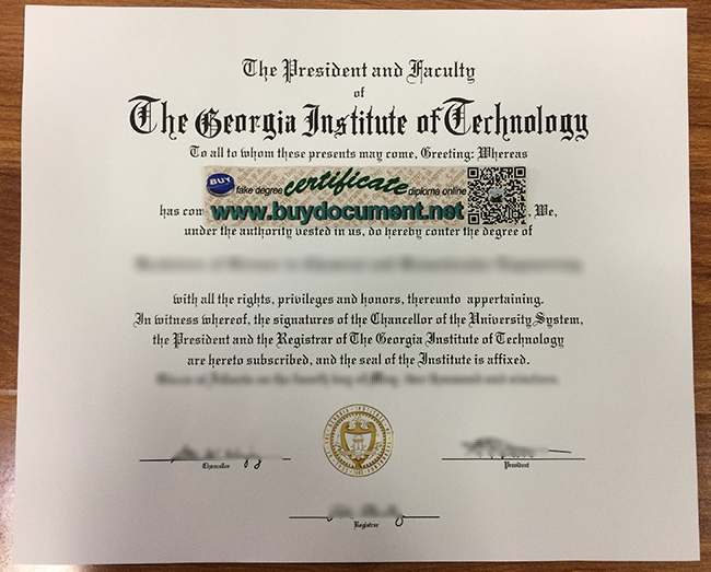 Georgia Institute of Technology diploma, Georgia Institute of Technology degree, buy fake certificate