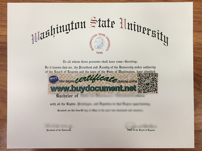 Washington State University diploma, fake Washington State University degree, buy fake certificate