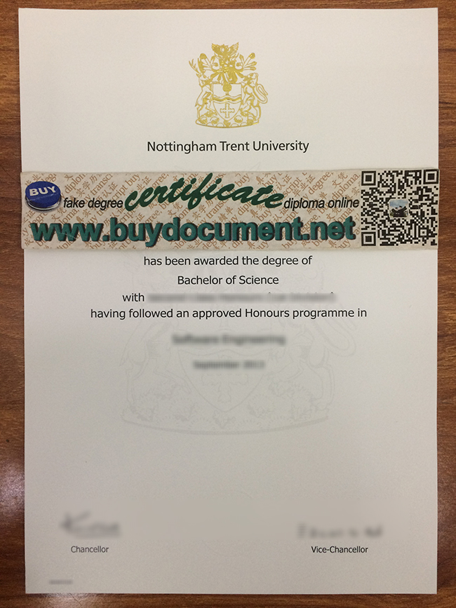 Nottingham Trent University diploma, Nottingham Trent University degree, fake certificate