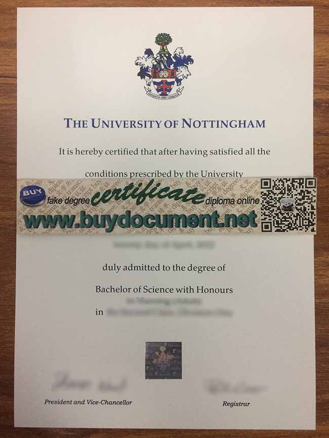 University of Nottingham diploma, University of Nottingham degree, buy fake certificate