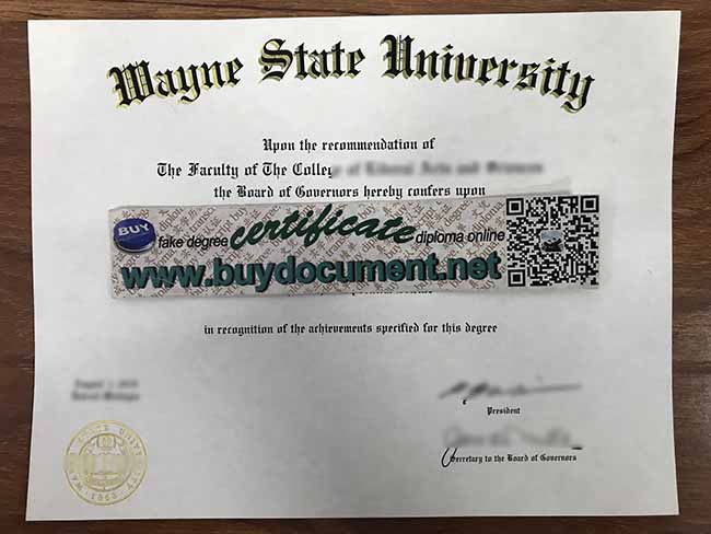 Wayne State University diploma, Wayne State University degree, Wayne State University fake certificate, buy fake diploma
