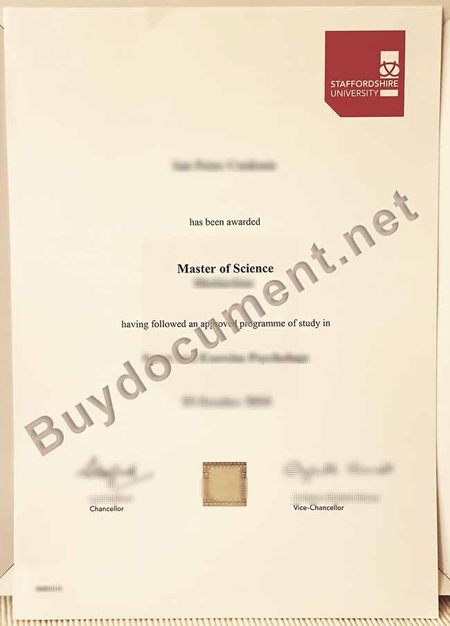 Staffordshire University diploma, Staffordshire University degree, Staffordshire University fake certificate