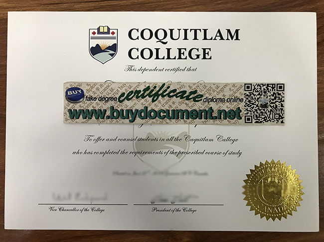 Coquitlam College diploma, Coquitlam College certificate, fake degree maker